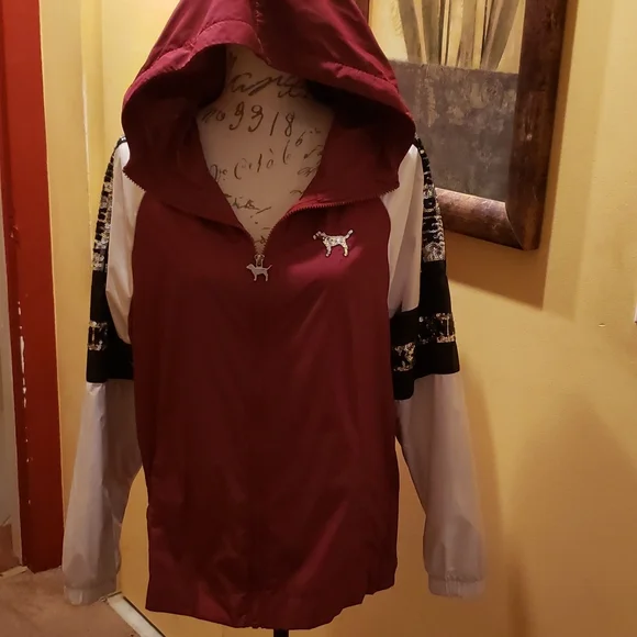 Victoria's secret pink burgundy glitter jacket size XS/S - Picture 9 of 10